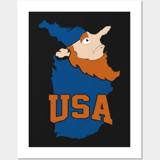 USA: a Funny Map Posters and Art